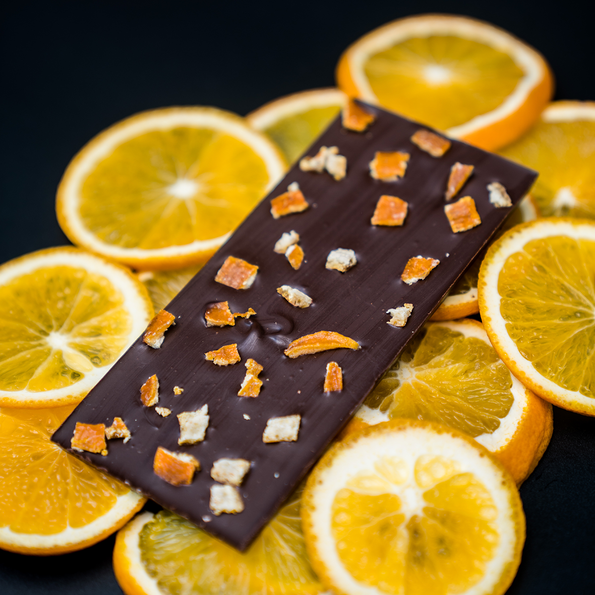 Single Origin Dark Chocolate Bar with Candied Orange Peel – Cheers ...